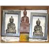 Image 1 : BOX W/2 BLACK BUDDHA CANDLE HOLDERS,