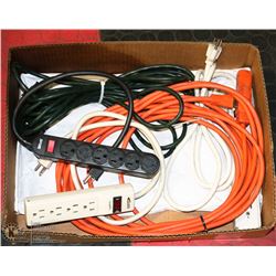 BOX W/2 EXTENSION CORDS & MULTI-PLUG