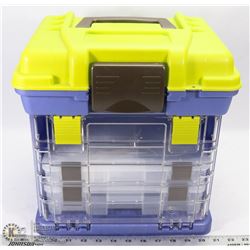 PLANO GREEN & BLUE TACKLE BOX 14"TALL WITH