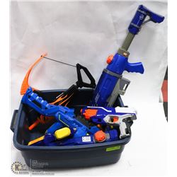 2 SUPER SOAKERS AND 4 NERF GUNS