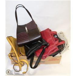 ESTATE FLAT OF PURSES INCL DESIGNER AND LEATHER