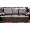 Image 2 : NEW BROWN LEATHERETTE WITH NAILHEAD ACCENT 87"