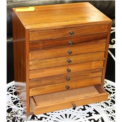 12 DRAWER BROWN WALNUT STORAGE BOX