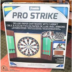 NEW DELUXE DART BOARD WITH CABINET. HOBBY