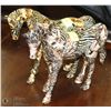 Image 1 : SET OF 2 LARGE AFRICAN INSPIRED  DESIGNER HORSES
