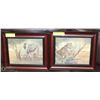 Image 1 : SET OF 2 FRAMED AFRICAN ANIMAL SCENES - 13"WX12"