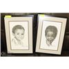 Image 1 : SET OF 2 FRAMED & SIGNED BLK&WHITE PRINTS BY
