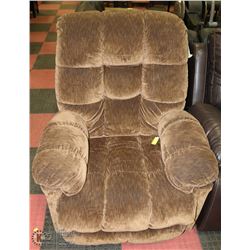 NEW LIGHT BROWN RECLINING SOFA CHAIR