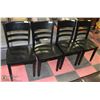 Image 1 : GROUP OF 4 NEW WOOD SIDECHAIRS-BLACK