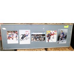 FRAMED WAYNE GRETZKY HOCKEY PICTURE 40"X14"