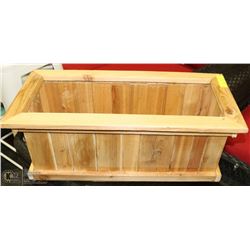 STAINED ALL CEDAR PLANTER BOX , 28X13X10