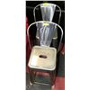 Image 1 : PAIR OF METAL STACKABLE BAR STOOLS