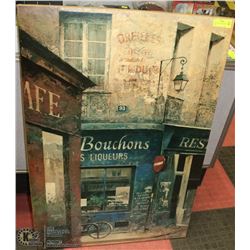 27"X39" CHIU TAK HAK BURLAP PRINT