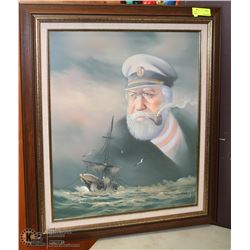 ESTATE FRAMED SAILOR OIL PAINTING BY HARMILL