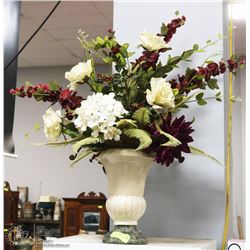 LARGE SILK FLORAL ARRANGEMENT
