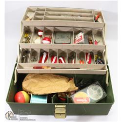 ESTATE PLANO  TACKLE BOX FULL OF CONTENTS INCL