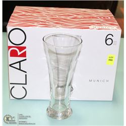 GROUP OF 6 CLARO GLASSES