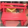 RED CHILDRENS BENCH, 30X12X28