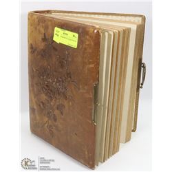 1851 LEATHER PHOTO ALBUM WITH CLASP