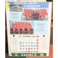 1972  MONTREAL CANADIENS / EXPORT A CALENDAR