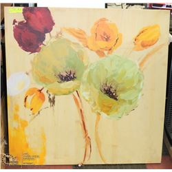 LARGE CANVAS YELLOW FLOWER PICTURE