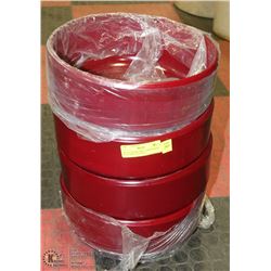 SET OF 4 BURGUNDY  LOW PROFILE PLANTERS ON CHOICE