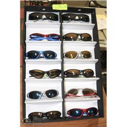 DISPLAY OF DESIGNER OAKLEY AND OTHER REPLICA