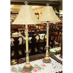 PAIR OF METAL TABLE LAMPS