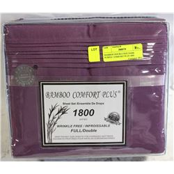 BAMBOO DOUBLE SIZE DARK PURPLE  COMFORT PLUS 1800