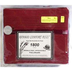 BAMBOO DOUBLE SIZE BURGUNDY COMFORT PLUS 1800