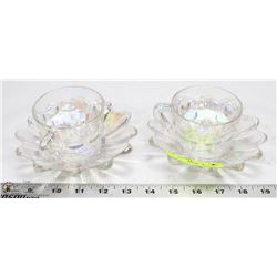 2 VINTAGE IRIDESCENT FEDERAL YORKTON