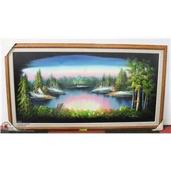 146) UNTITLED LAKESIDE VIEW. W. HUME OIL ON