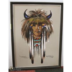 6) "MEDICINE MAN" ON BEIGE FABRIC CHRIS