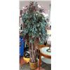 Image 1 : 7 FOOT ARTIFICIAL TREE WITH CURVED TRUNK.