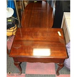 ESTATE WOOD COFFEE AND END TABLE. FURNITURE