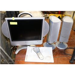 SHARP PERSONAL TV SOLD WITH 2 POLK AUDIO SPEAKERS
