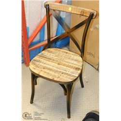 WOOD AND METAL SIDECHAIR
