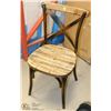 Image 1 : WOOD AND METAL SIDECHAIR
