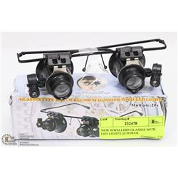 NEW JEWELLERS GLASSES WITH LED LIGHTS 20 POWER
