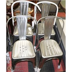 SET OF 4 METAL SIDECHAIRS