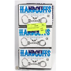 3 SETS OF HAND CUFFS