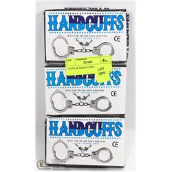 3 SETS OF HAND CUFFS
