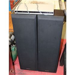 SONY DVD PLAYER WITH 2 HOUSE SPEAKERS