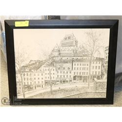 FRAMED PICTURE OF OLD QUEBEC