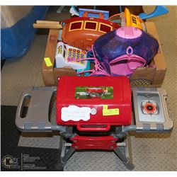 KIDS SIZZLING BBQ, COACH, ARK, BARBIE CAR, HARD