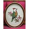Image 1 : FRAMED VINTAGE BIRD TAPESTRY  FRAMED