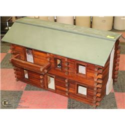 SOLID WOOD LOG CABIN STYLE NEWLY REFINISHED DOLL