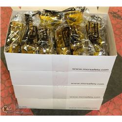 4 CASES OF CREWS SAFETY GLASSES YELLOW LENS