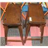 Image 1 : PAIR OF WOOD STOOLS
