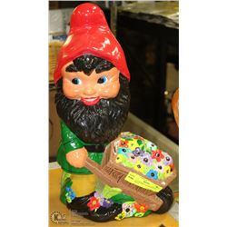 LARGE CERAMIC GNOME/DWARF GARDEN ORNAMENT
